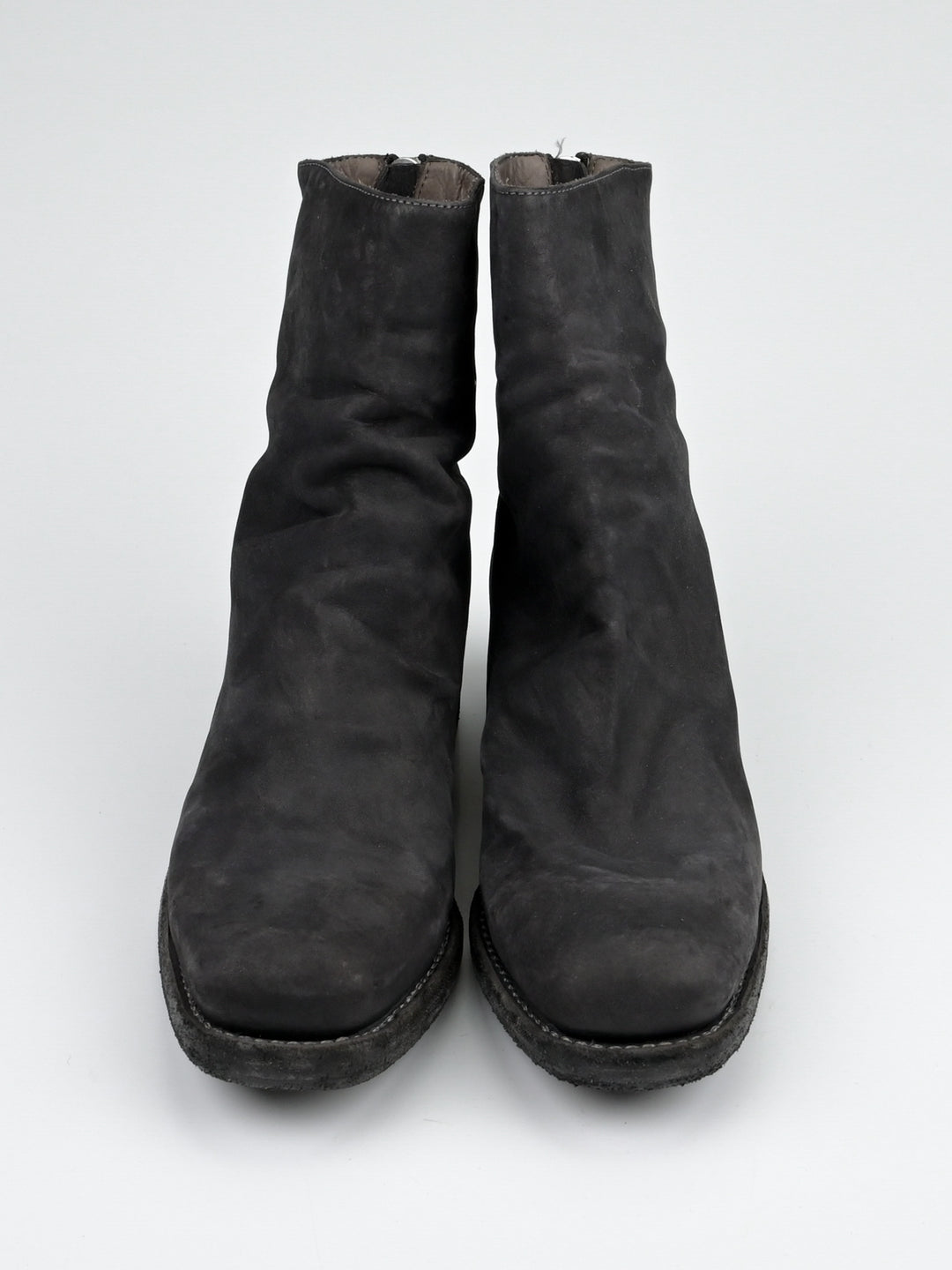 Calf Leather Back Zip Boots