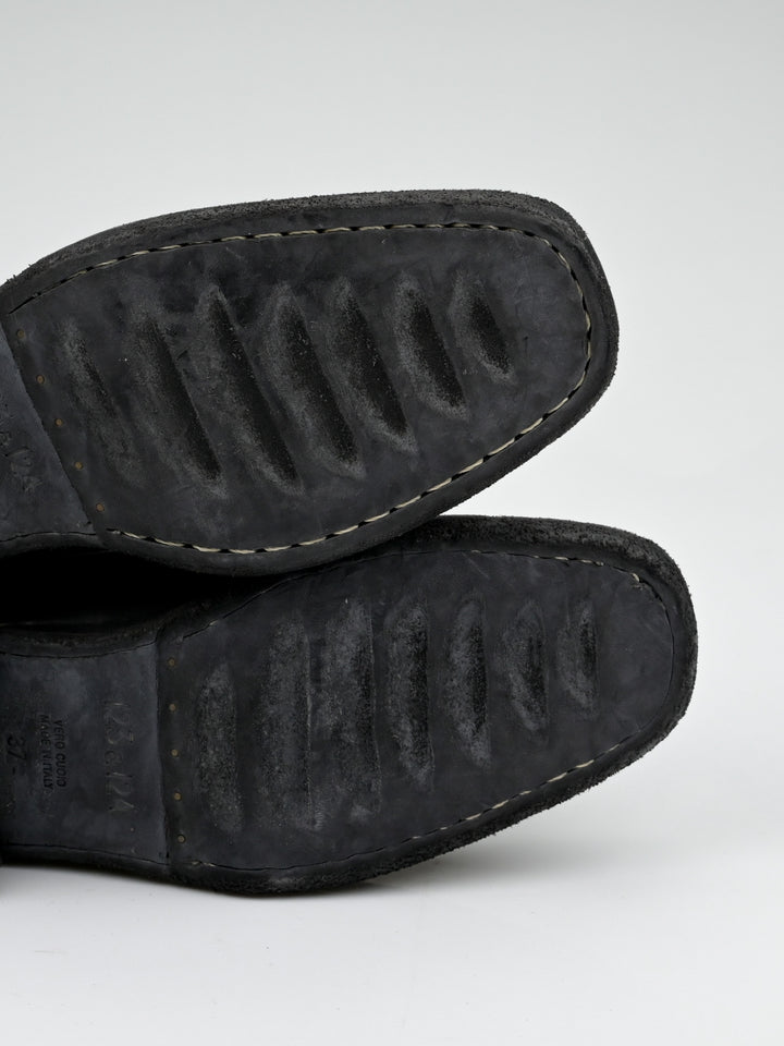 Calf Leather Back Zip Boots