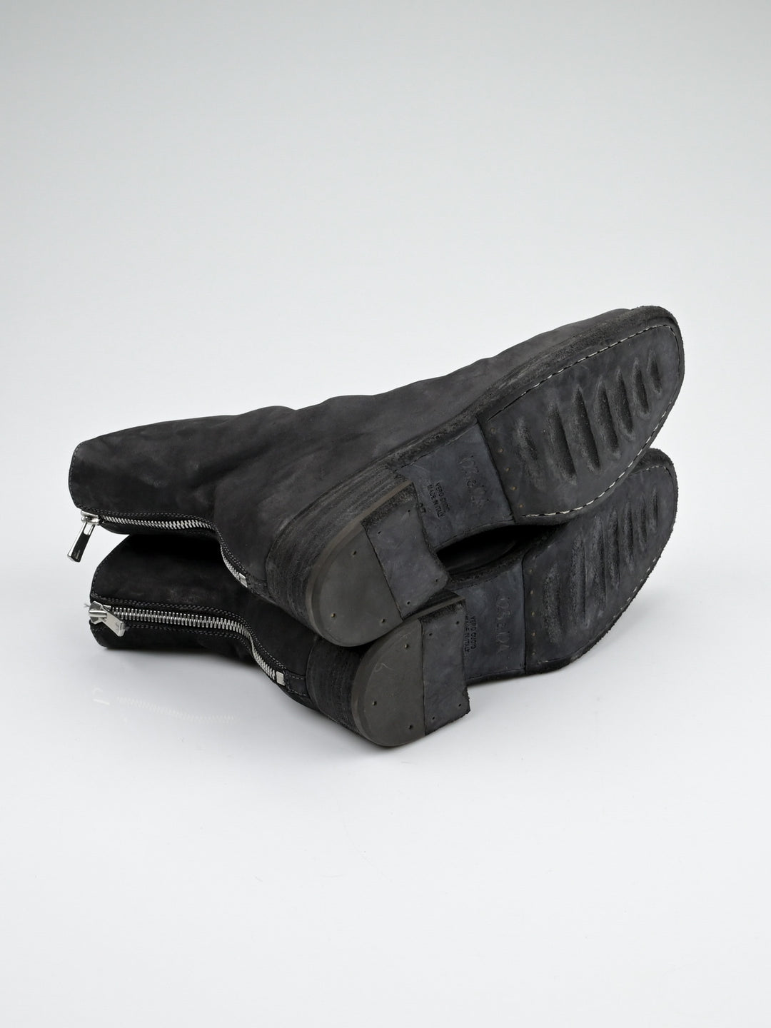Calf Leather Back Zip Boots
