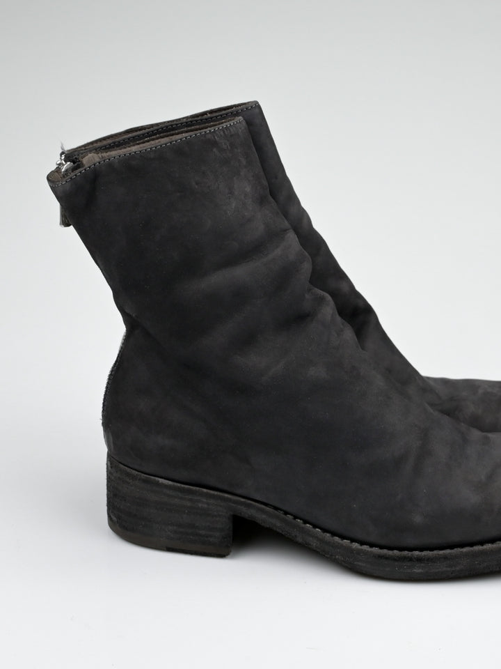 Calf Leather Back Zip Boots