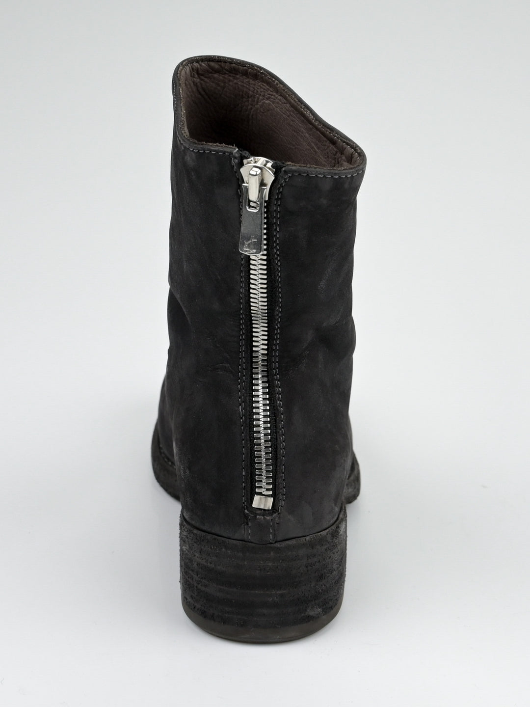 Calf Leather Back Zip Boots