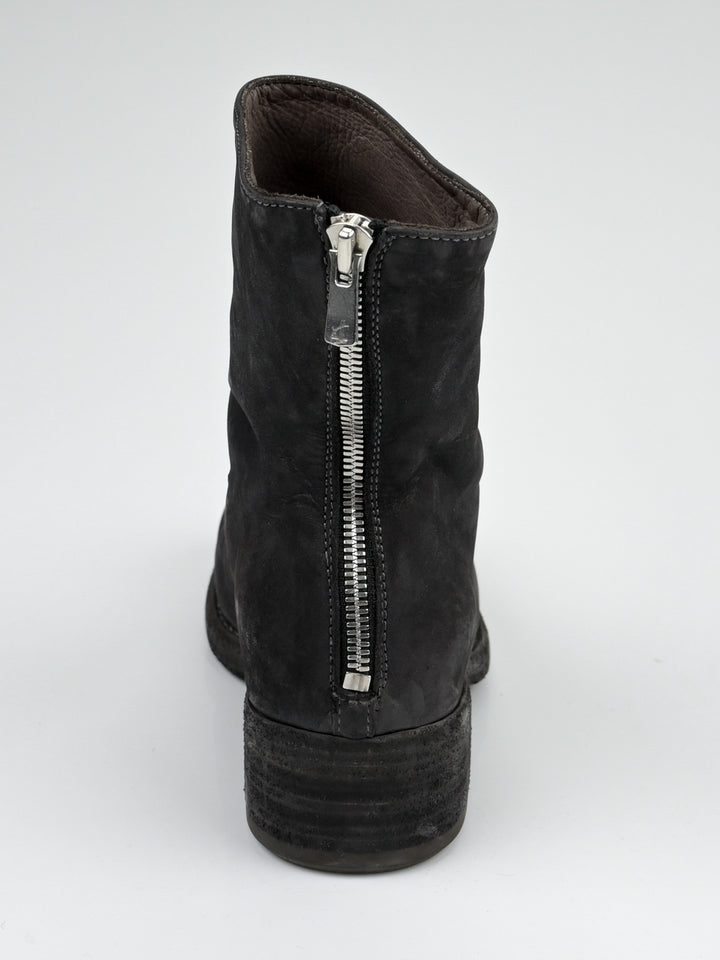 Calf Leather Back Zip Boots