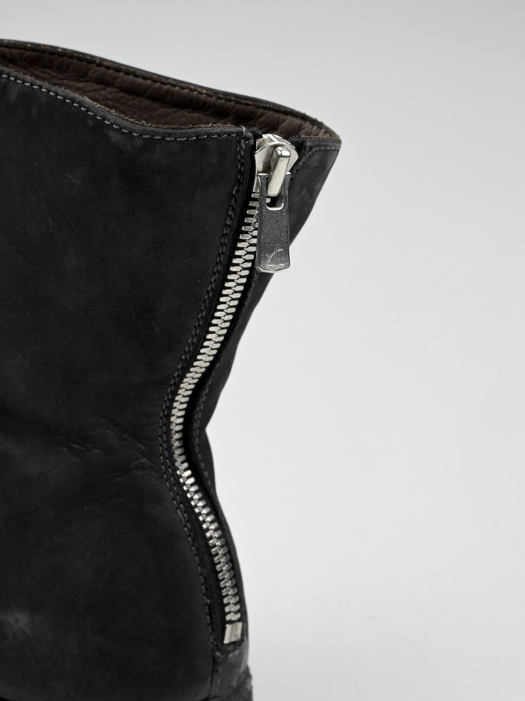 Calf Leather Back Zip Boots