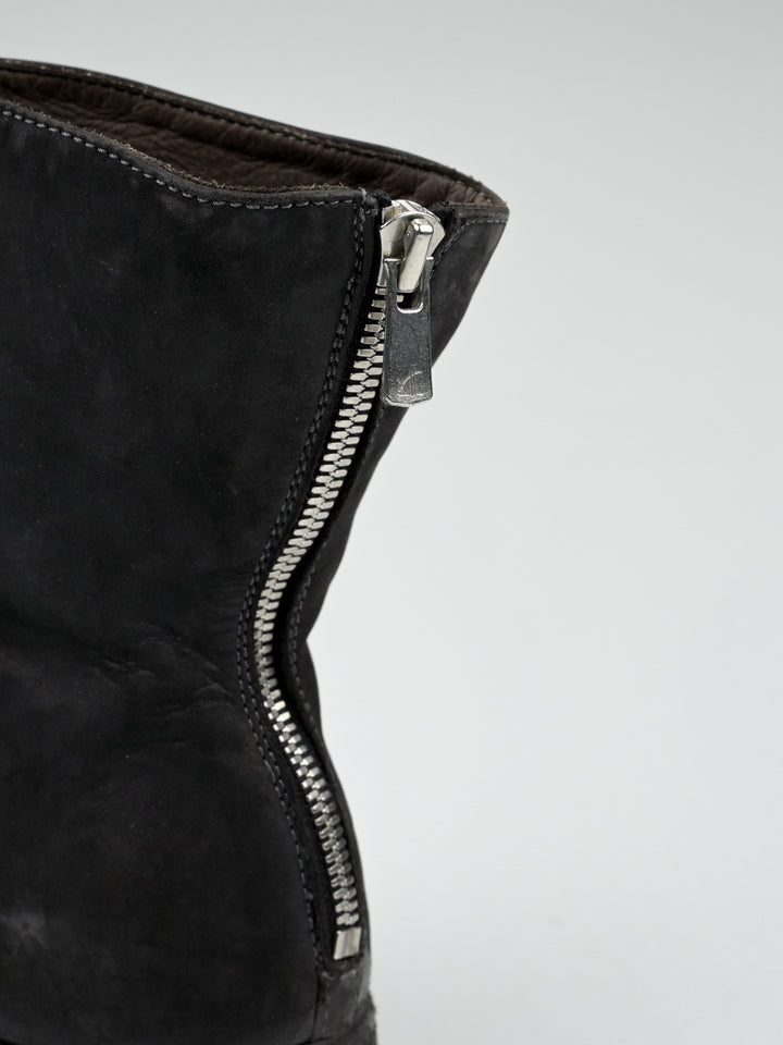 Calf Leather Back Zip Boots