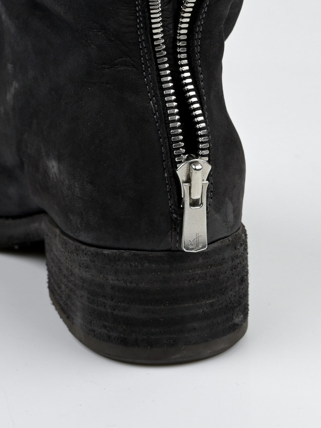 Calf Leather Back Zip Boots