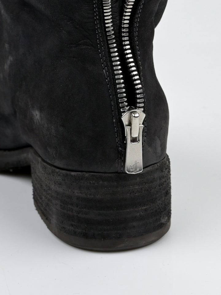 Calf Leather Back Zip Boots