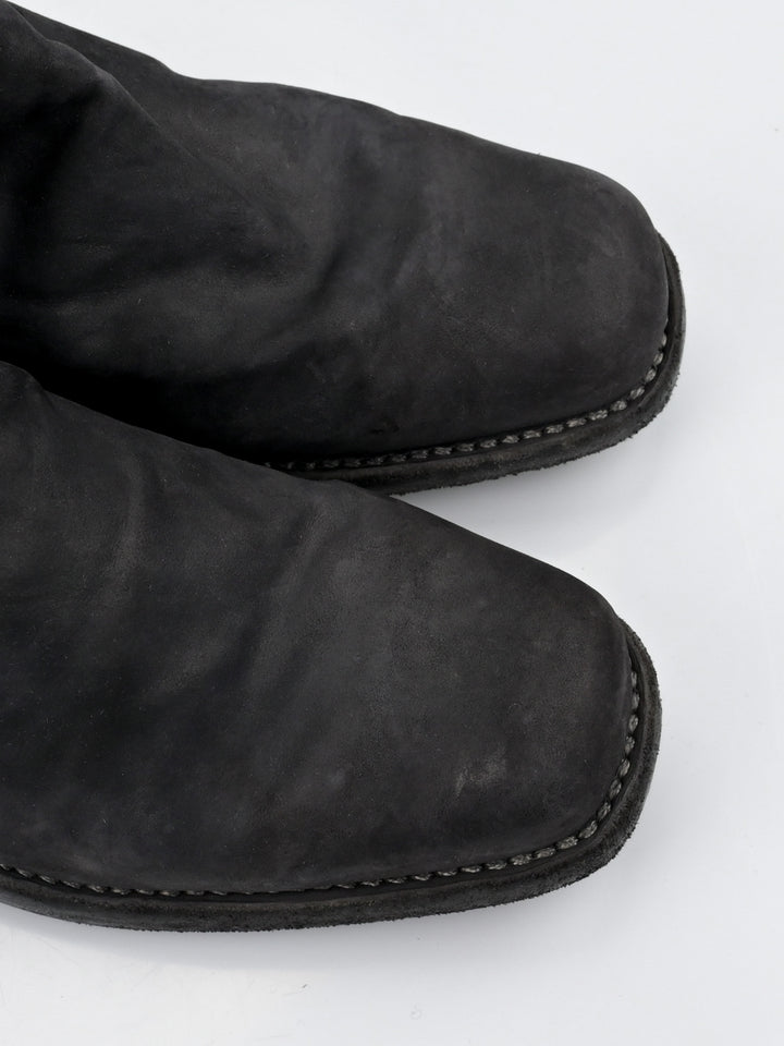 Calf Leather Back Zip Boots