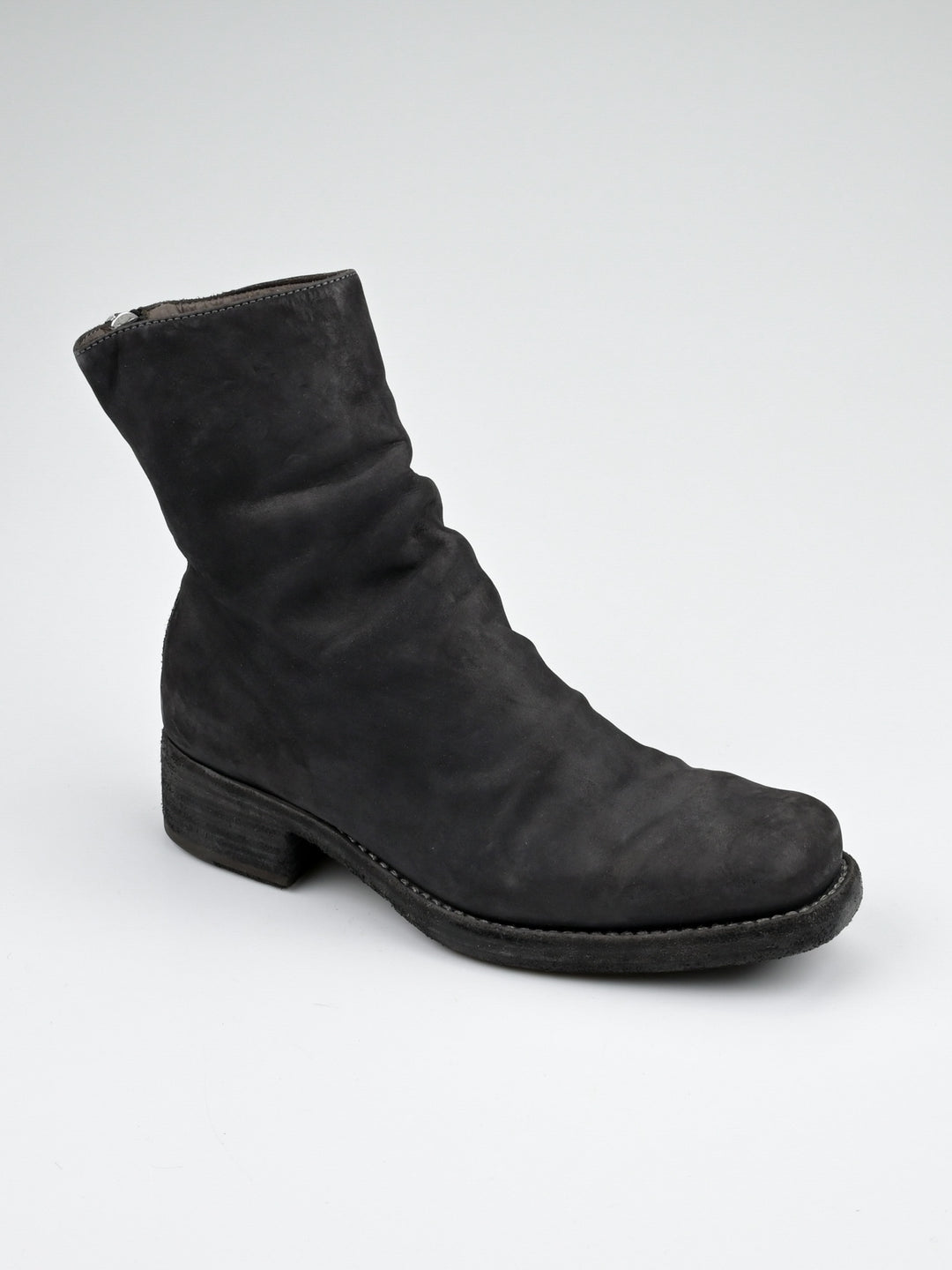 Calf Leather Back Zip Boots