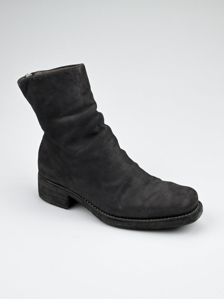 Calf Leather Back Zip Boots