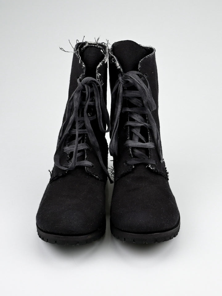 Raw Edge Canvas Boot
