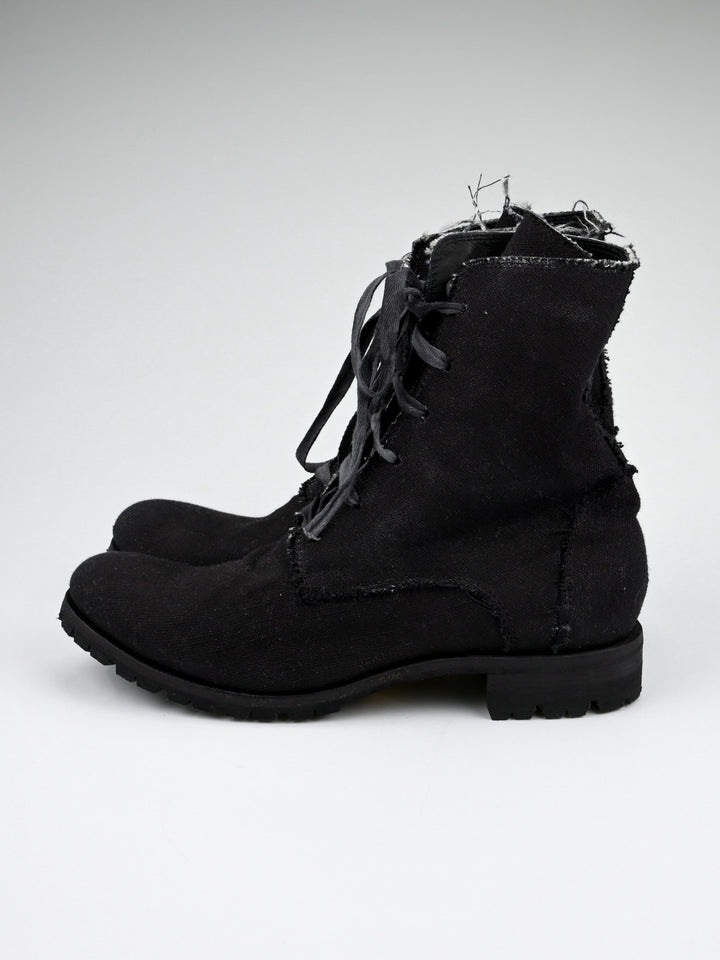 Raw Edge Canvas Boot