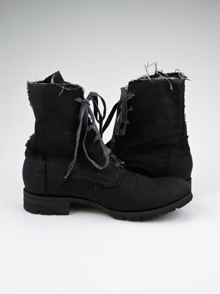 Raw Edge Canvas Boot