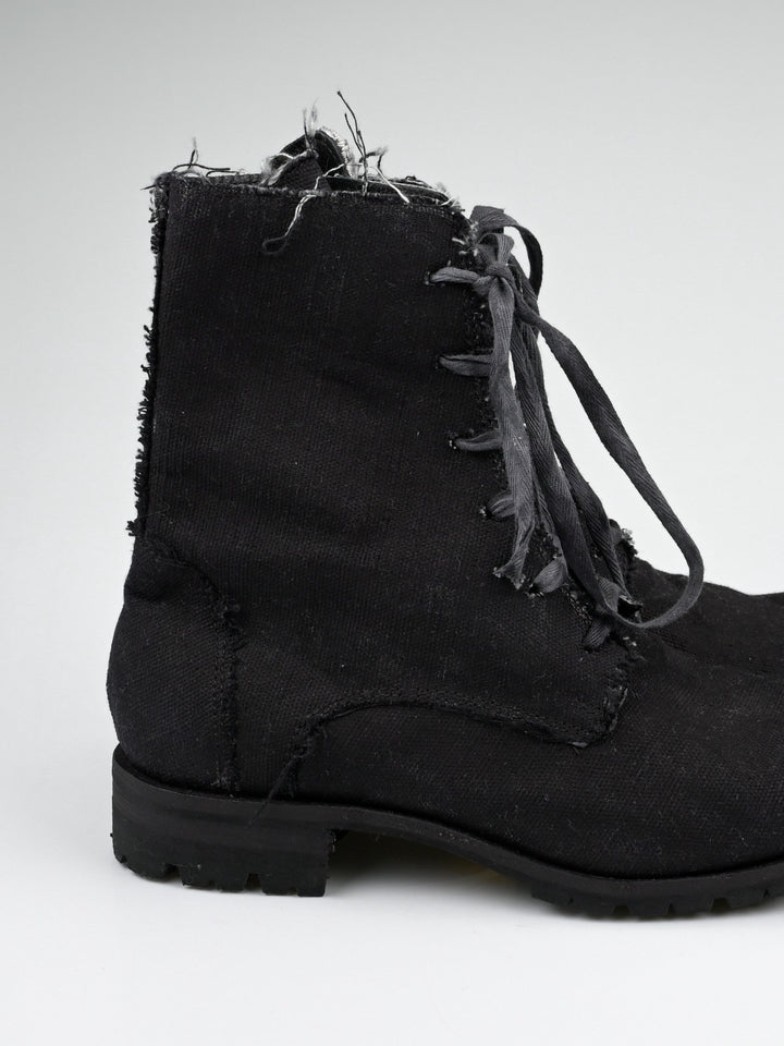 Raw Edge Canvas Boot