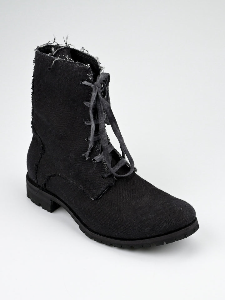 Raw Edge Canvas Boot