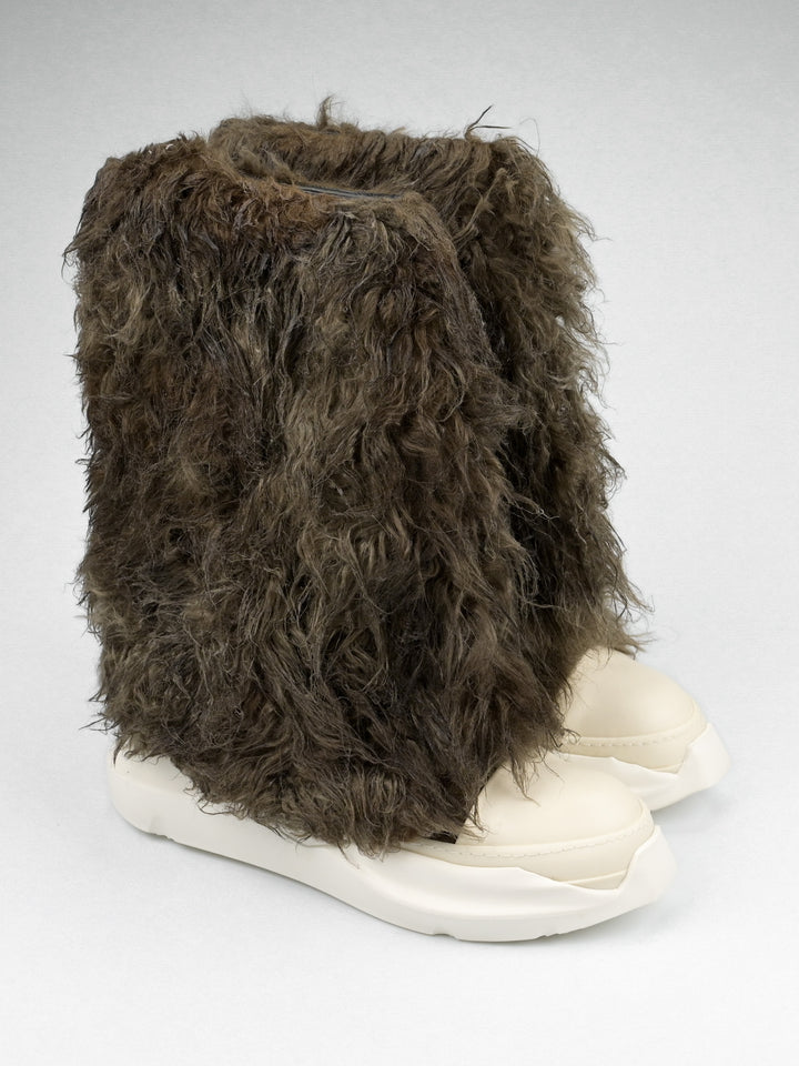 Faux-Fur Abstract Boots