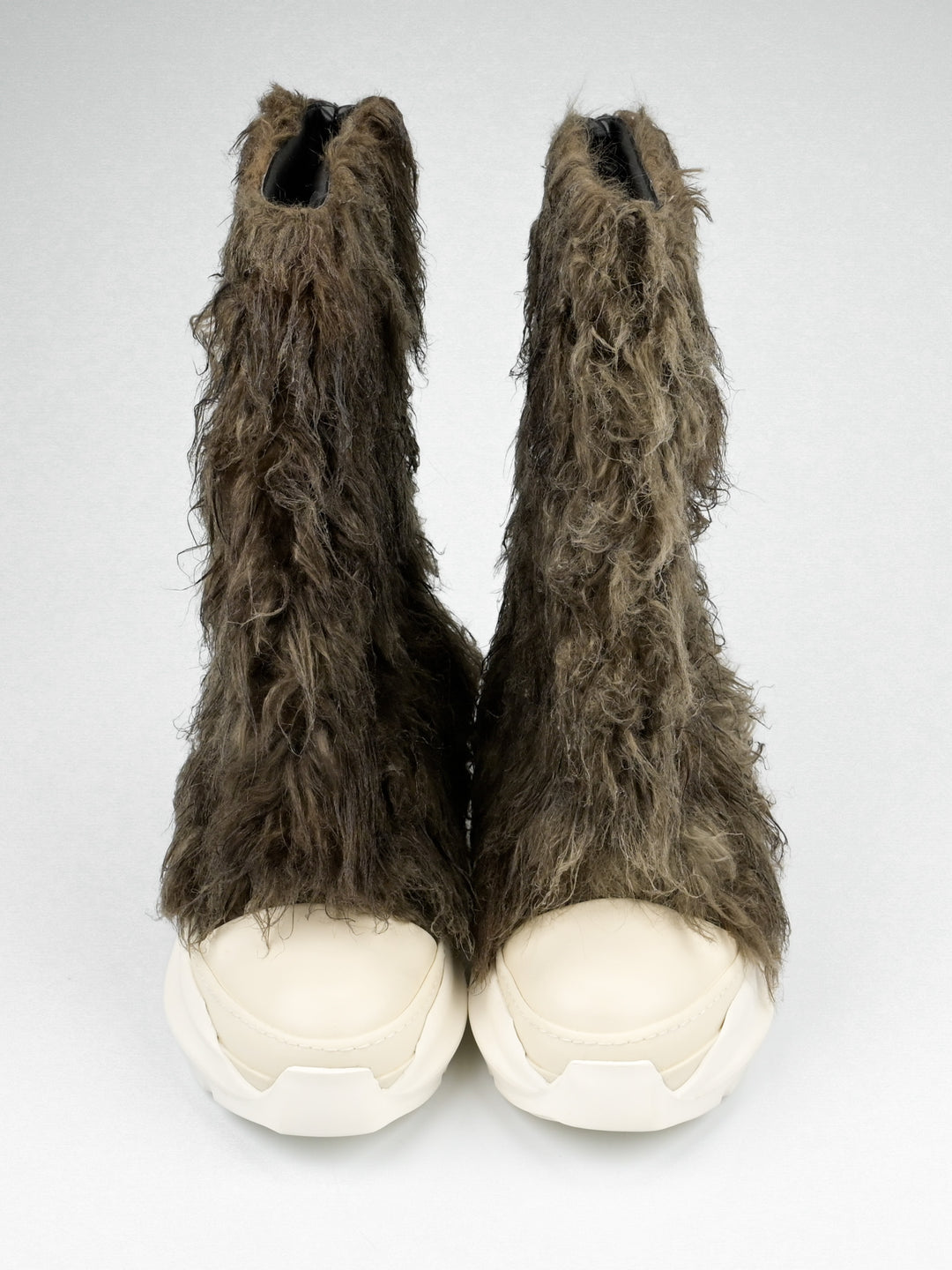 Faux-Fur Abstract Boots
