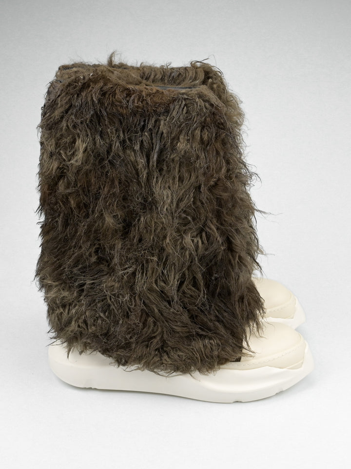 Faux-Fur Abstract Boots