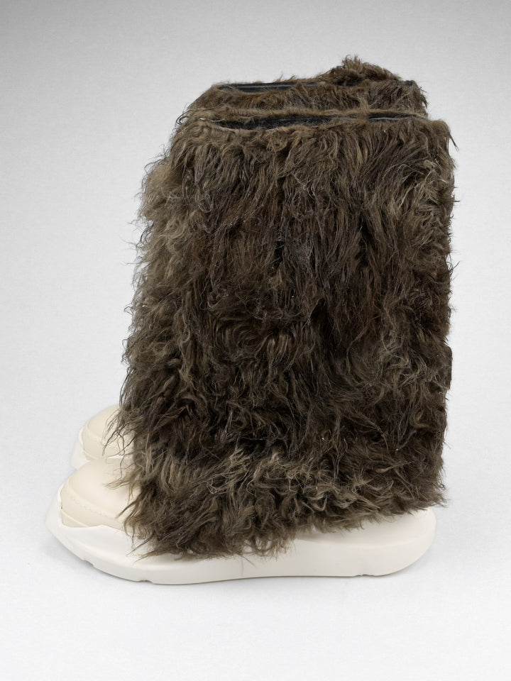 Faux-Fur Abstract Boots