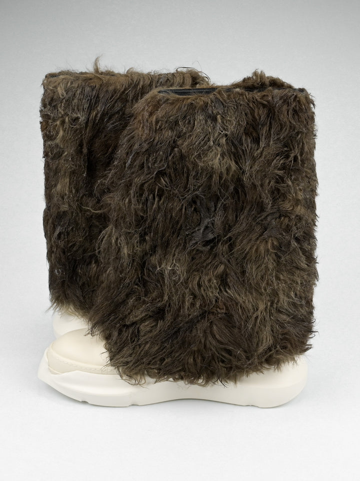 Faux-Fur Abstract Boots