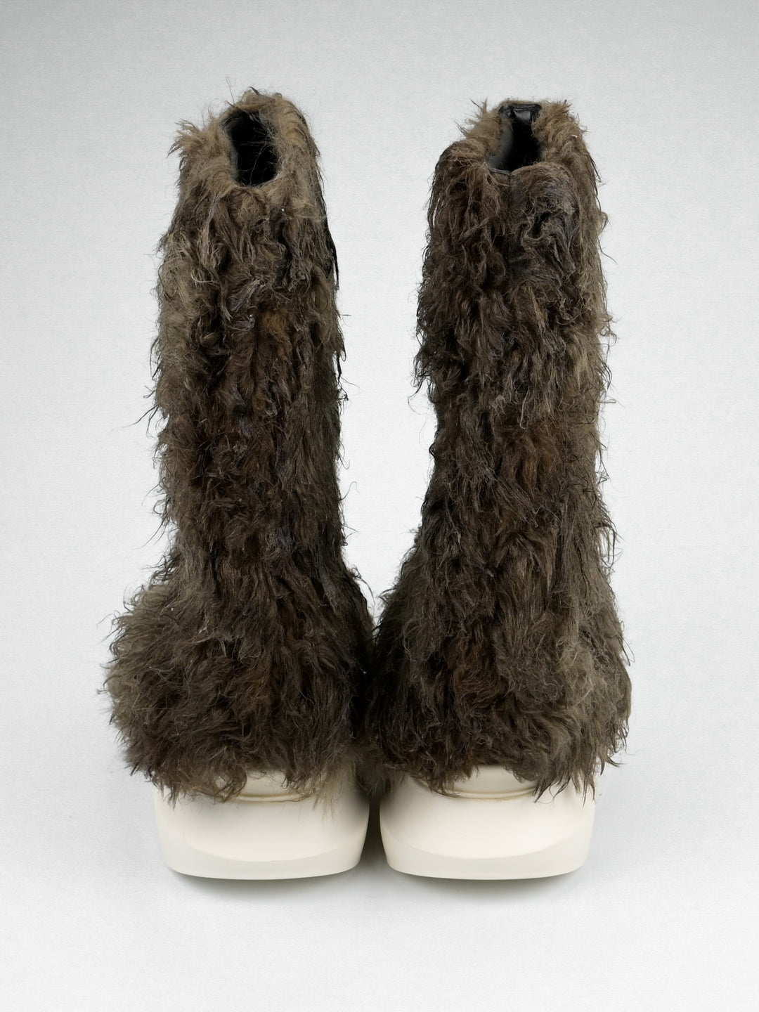 Faux-Fur Abstract Boots