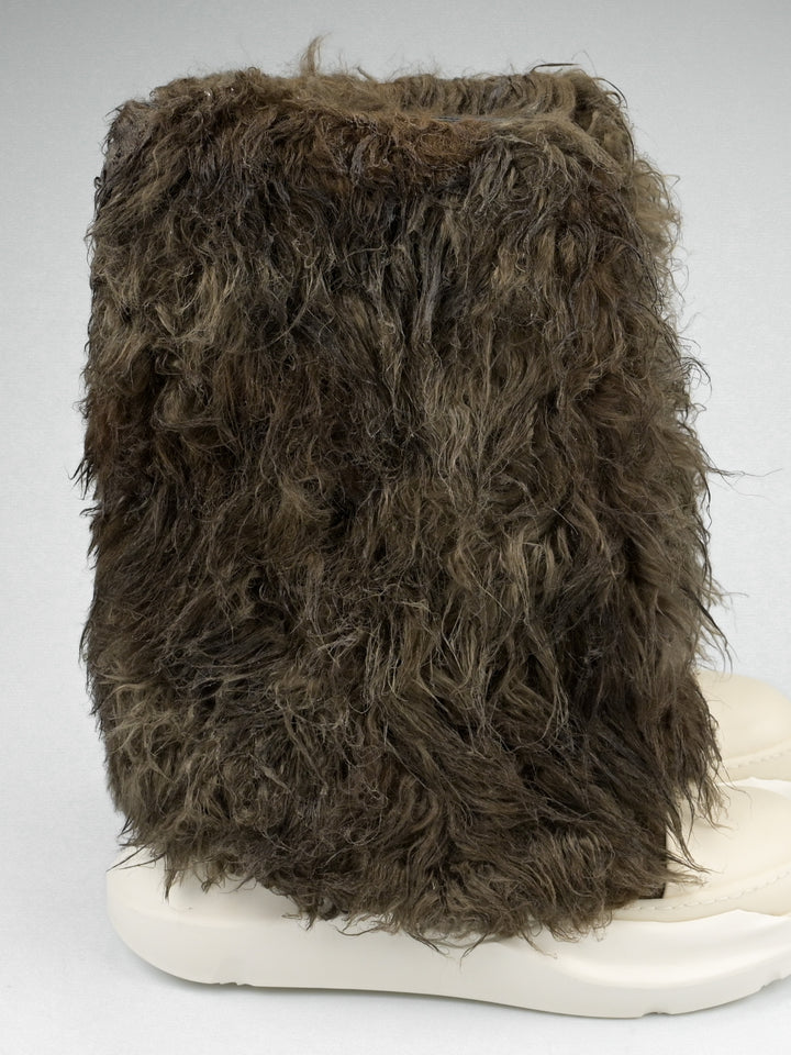 Faux-Fur Abstract Boots