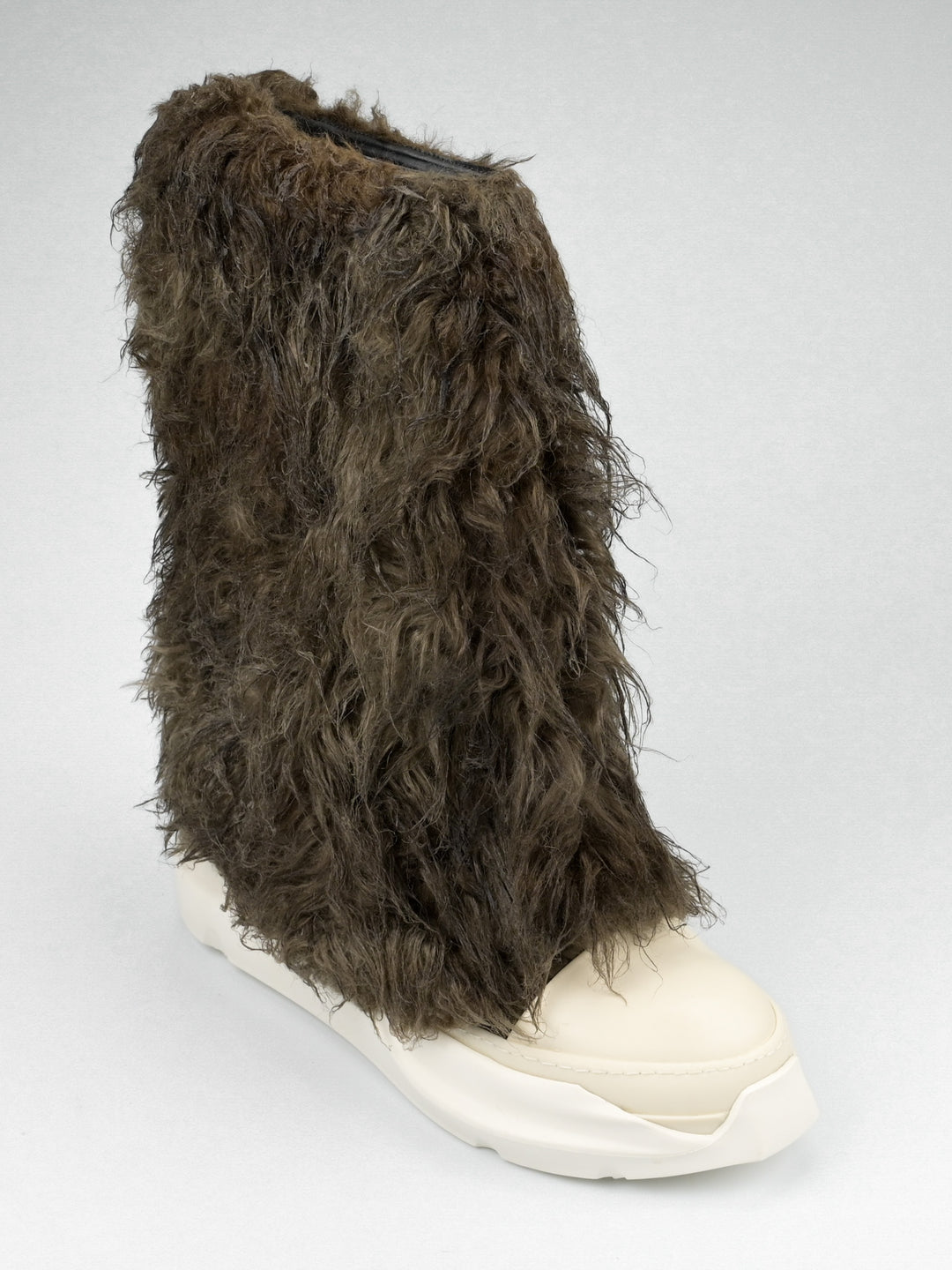 Faux-Fur Abstract Boots