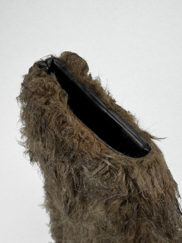 Faux-Fur Abstract Boots