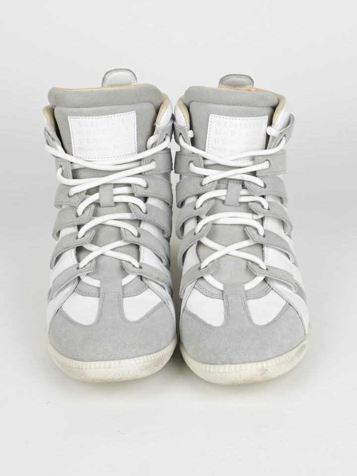 High Top Cut Out Mesh Strap Sneakers