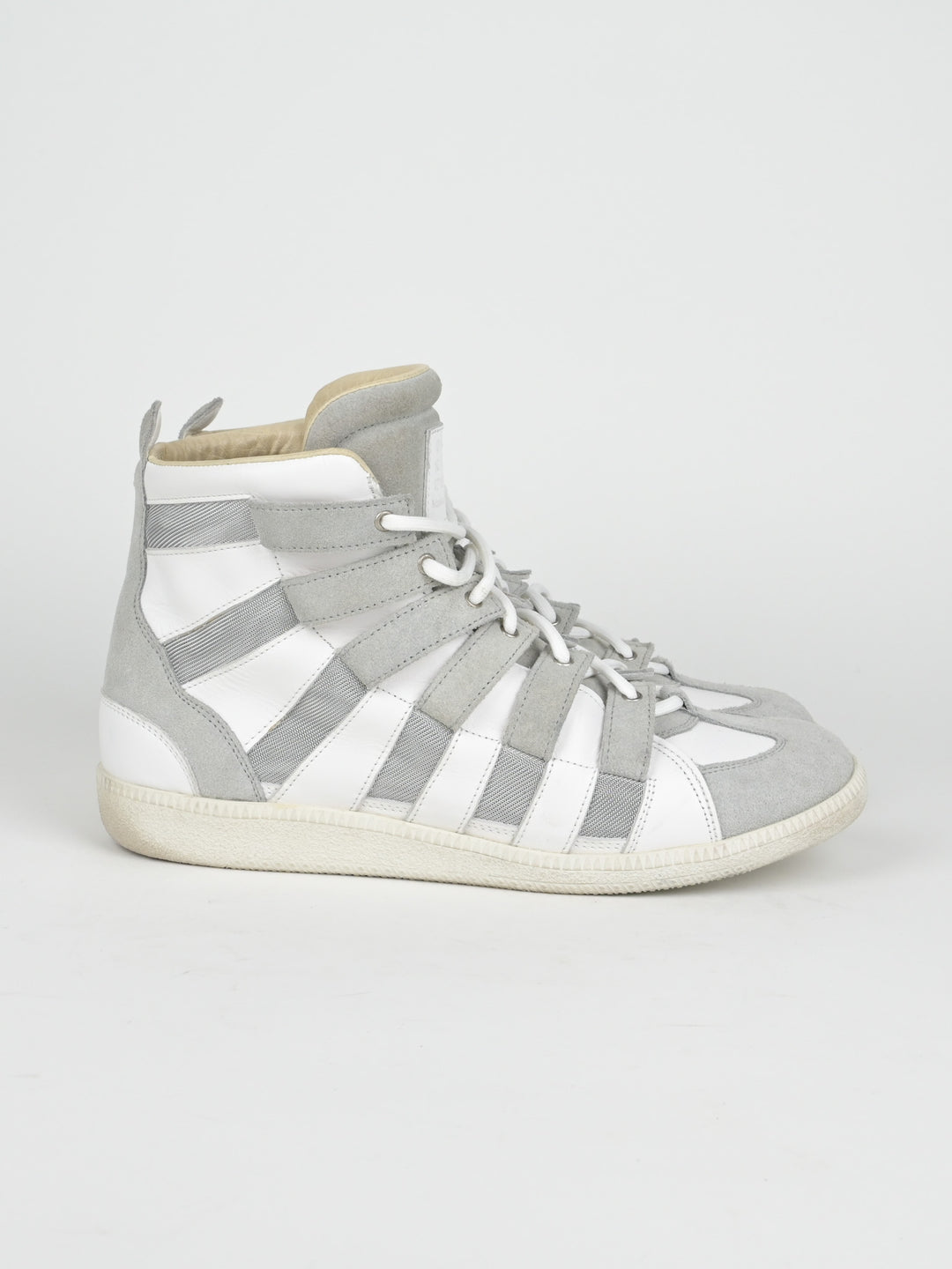 High Top Cut Out Mesh Strap Sneakers