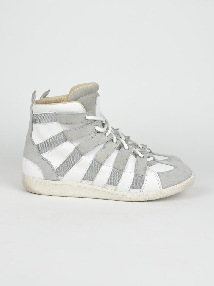 High Top Cut Out Mesh Strap Sneakers