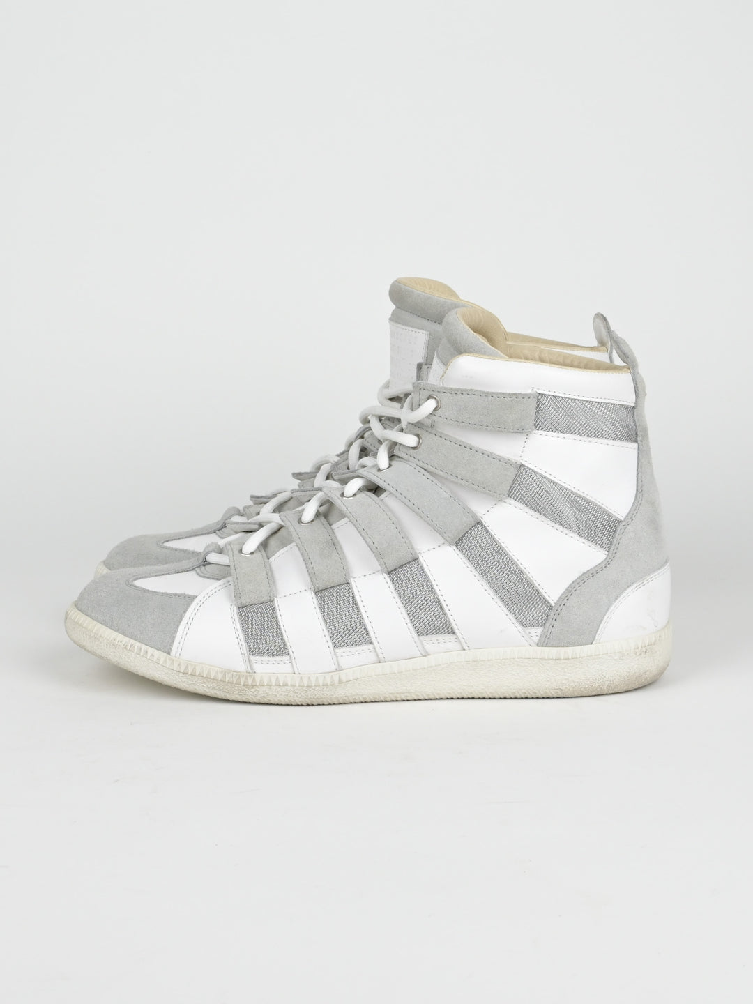 High Top Cut Out Mesh Strap Sneakers