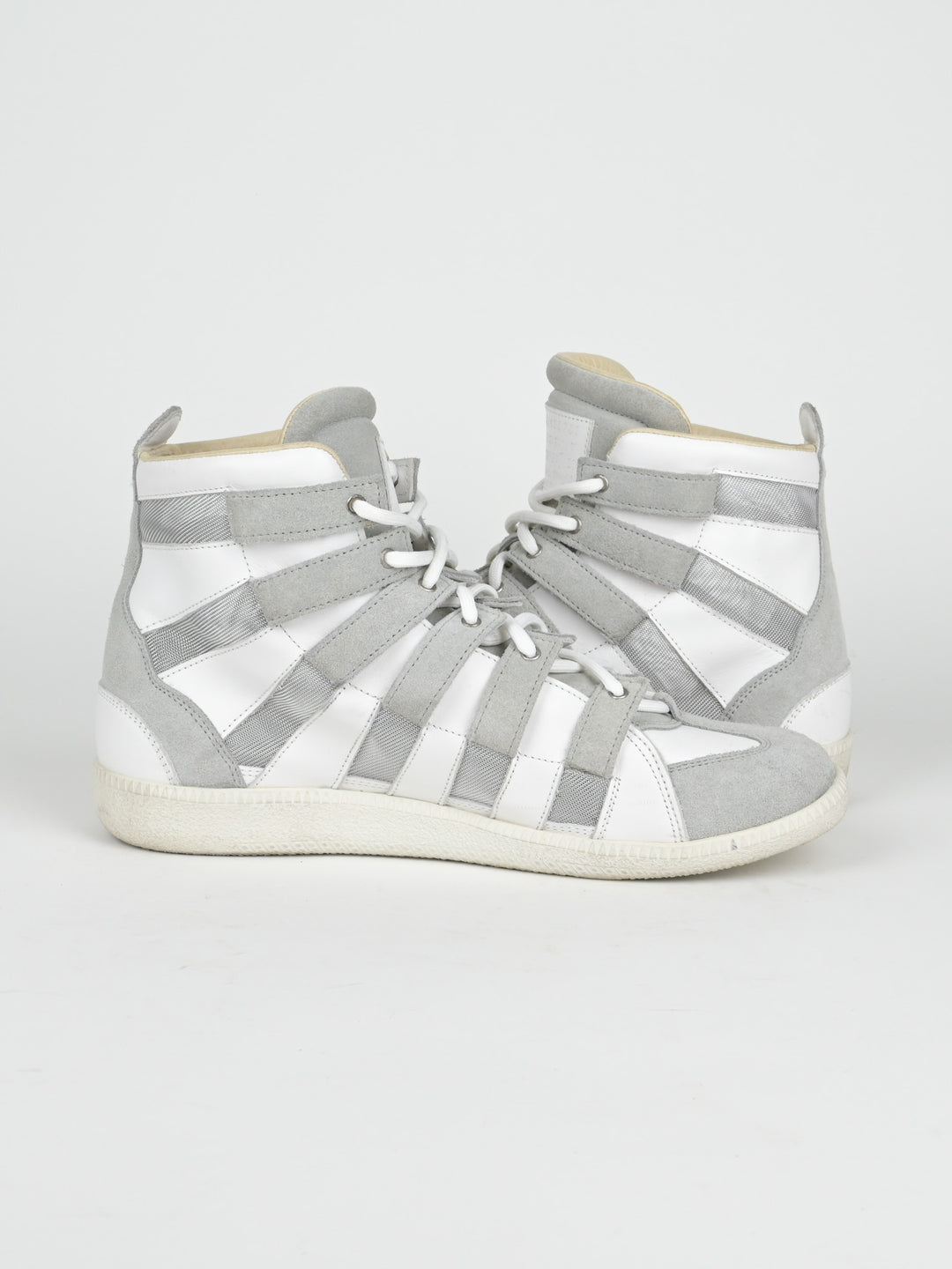 High Top Cut Out Mesh Strap Sneakers