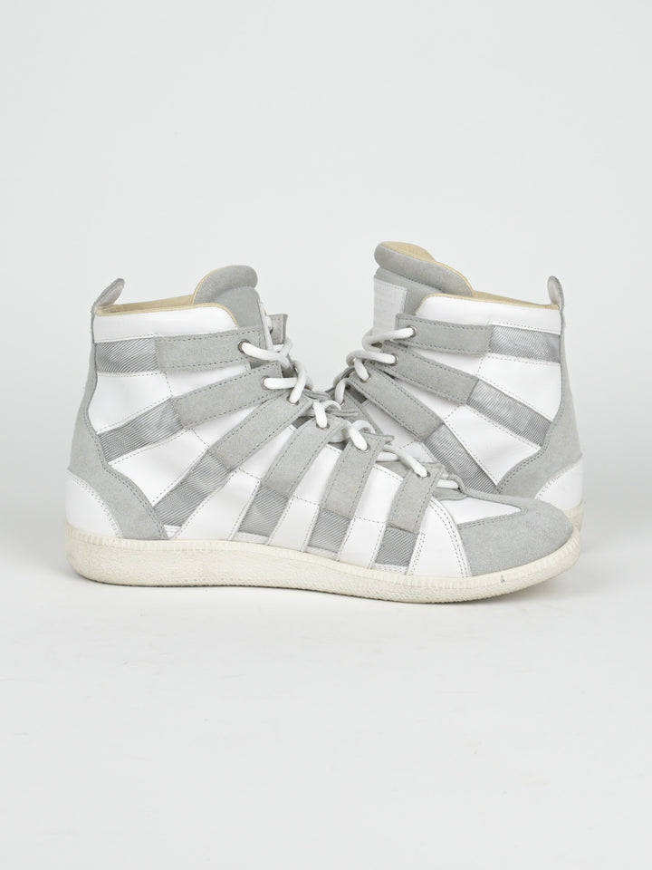 High Top Cut Out Mesh Strap Sneakers