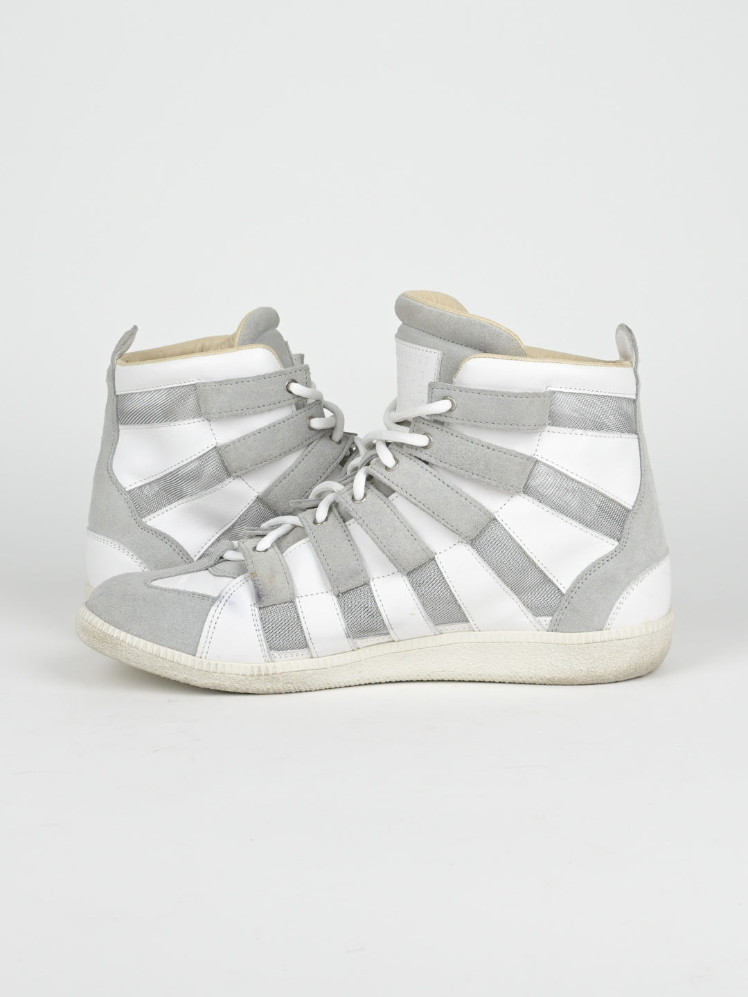 High Top Cut Out Mesh Strap Sneakers