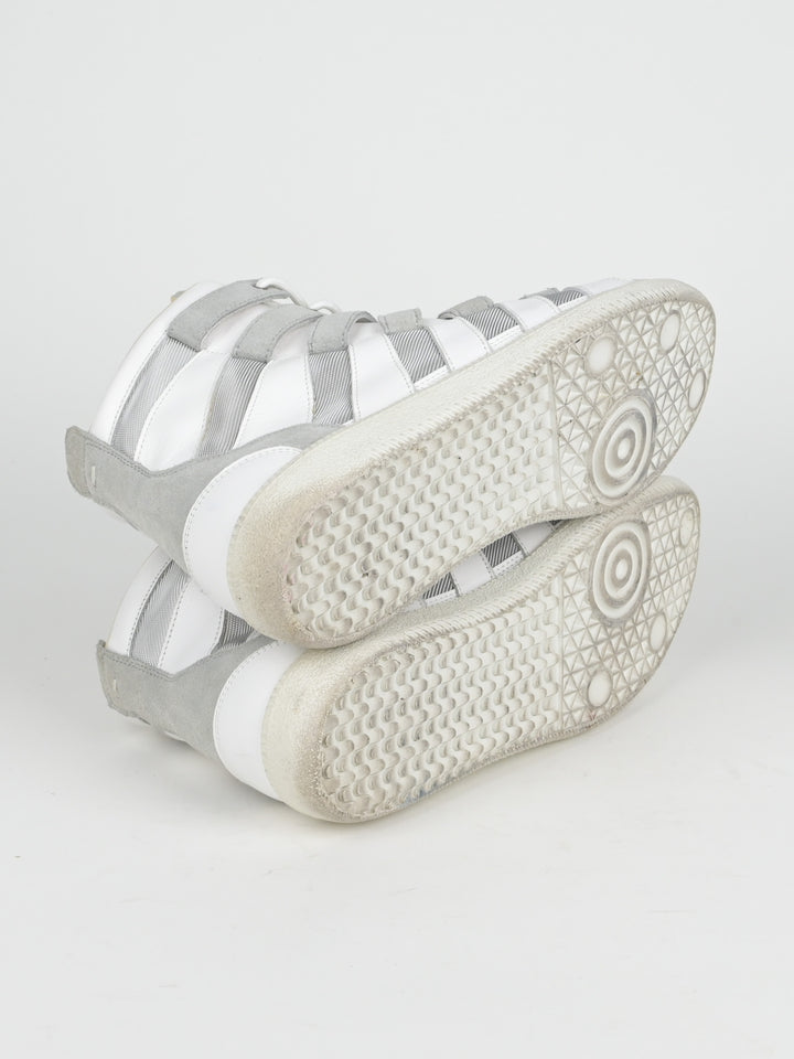 High Top Cut Out Mesh Strap Sneakers