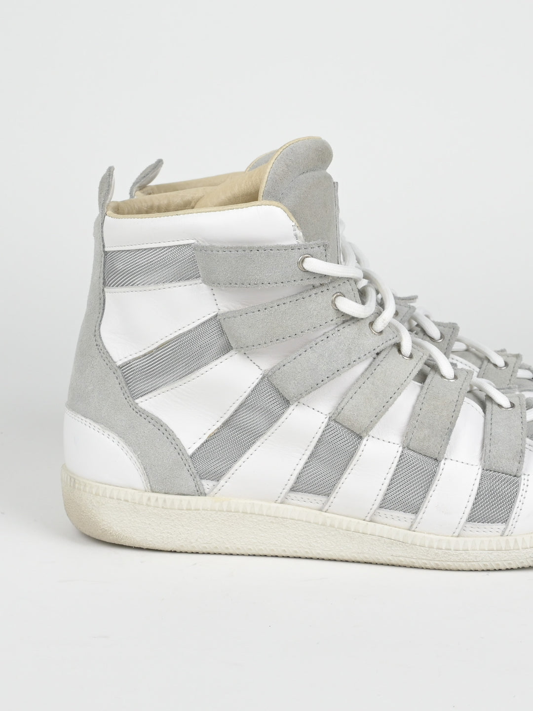 High Top Cut Out Mesh Strap Sneakers