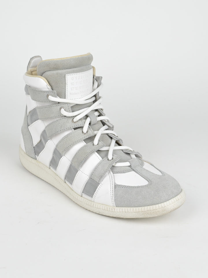 High Top Cut Out Mesh Strap Sneakers