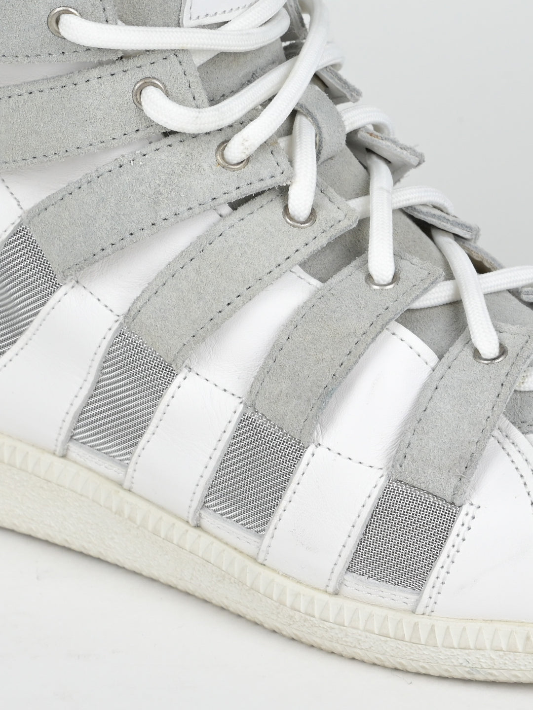 High Top Cut Out Mesh Strap Sneakers