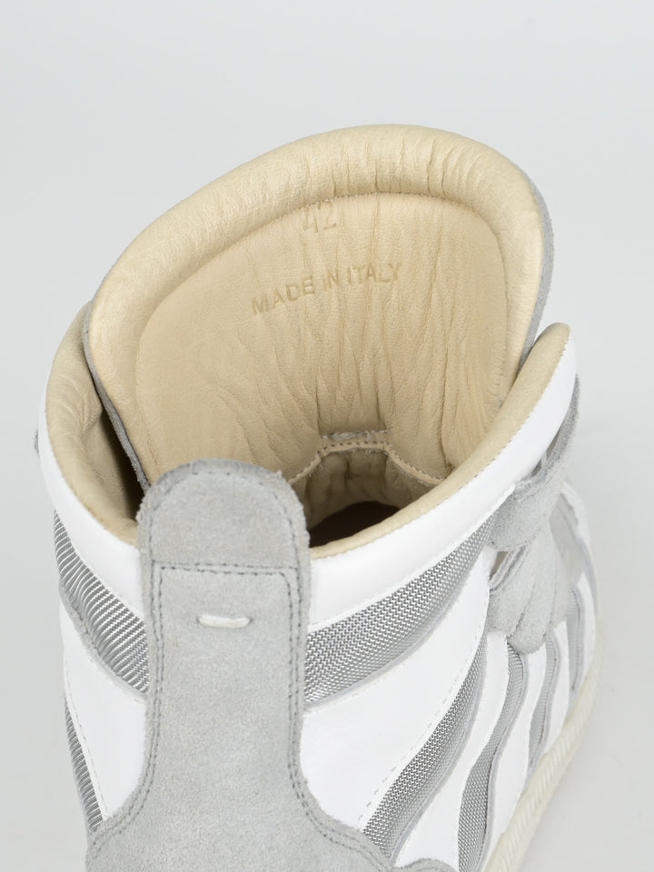 High Top Cut Out Mesh Strap Sneakers