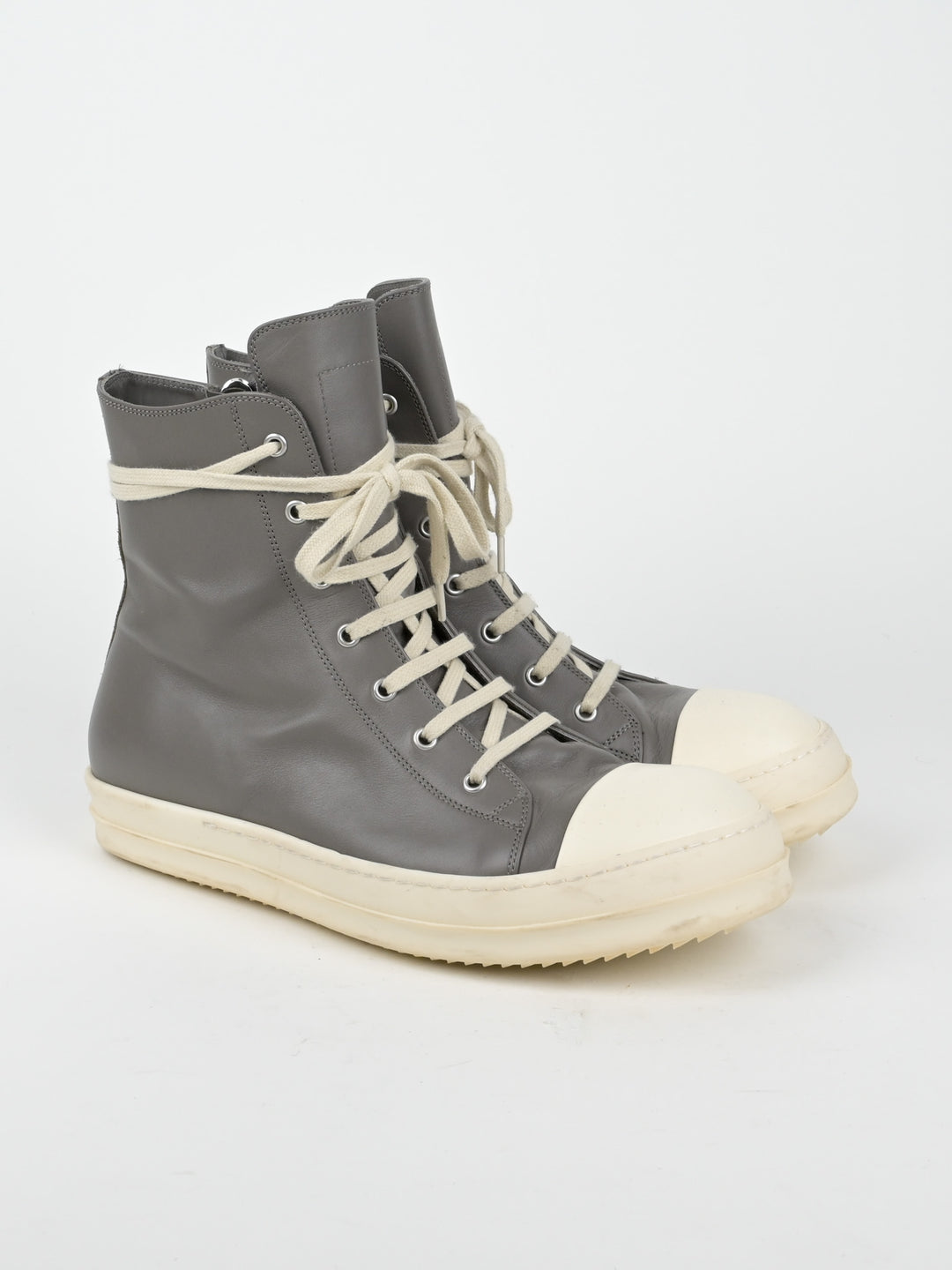 Grey High Top Leather Ramones