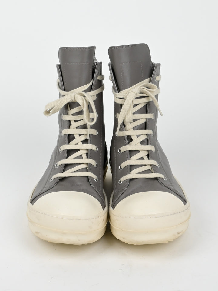 Grey High Top Leather Ramones