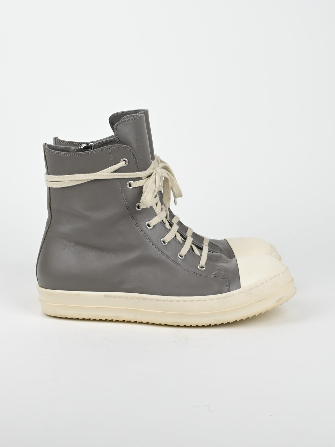 Grey High Top Leather Ramones