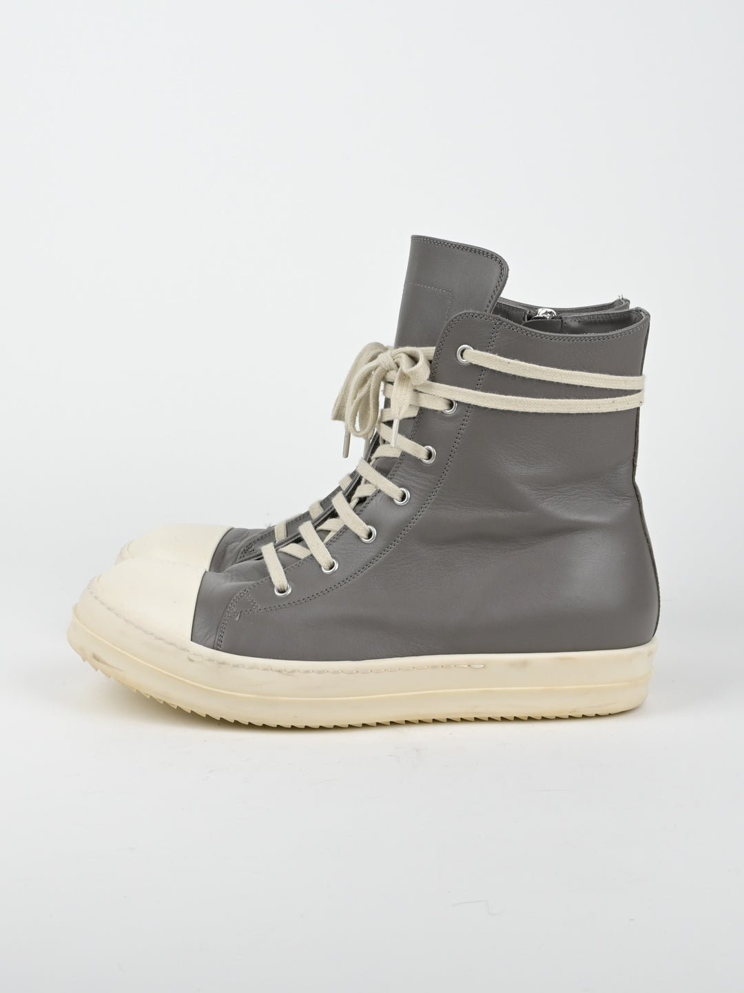 Grey High Top Leather Ramones