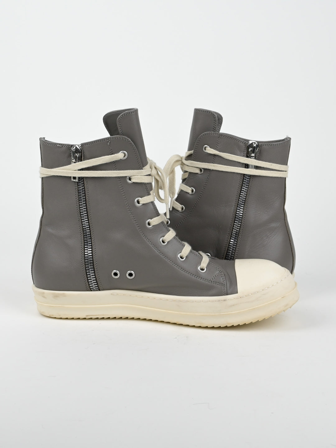 Grey High Top Leather Ramones