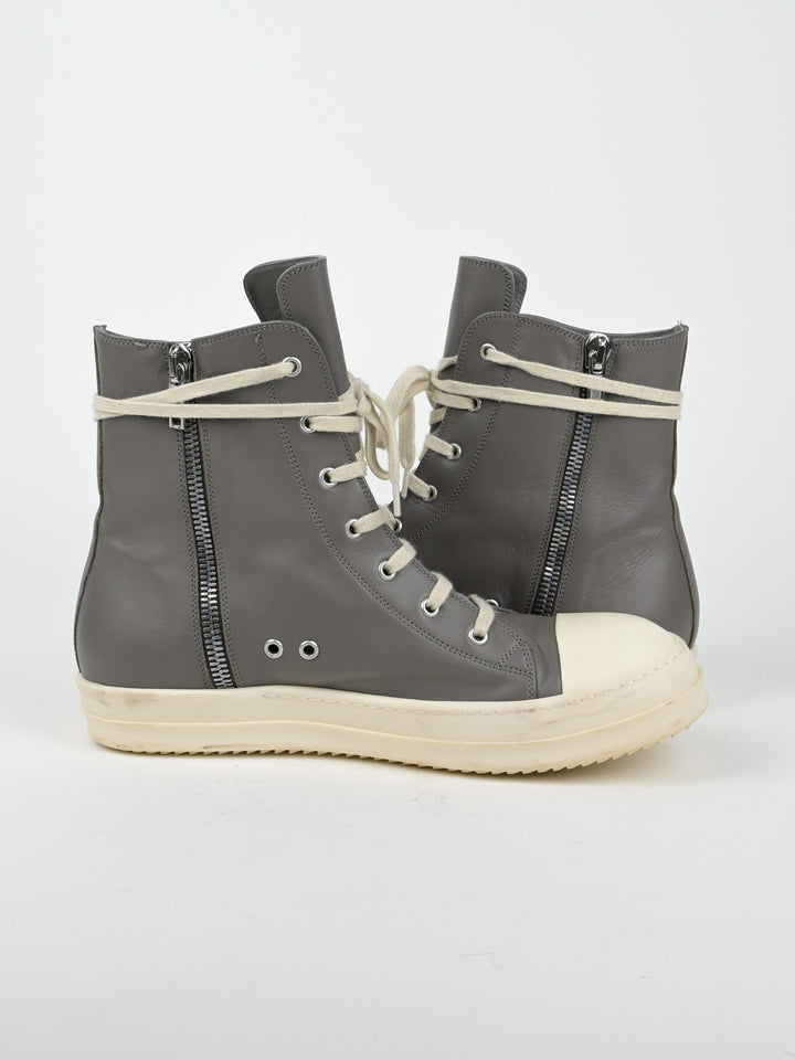 Grey High Top Leather Ramones