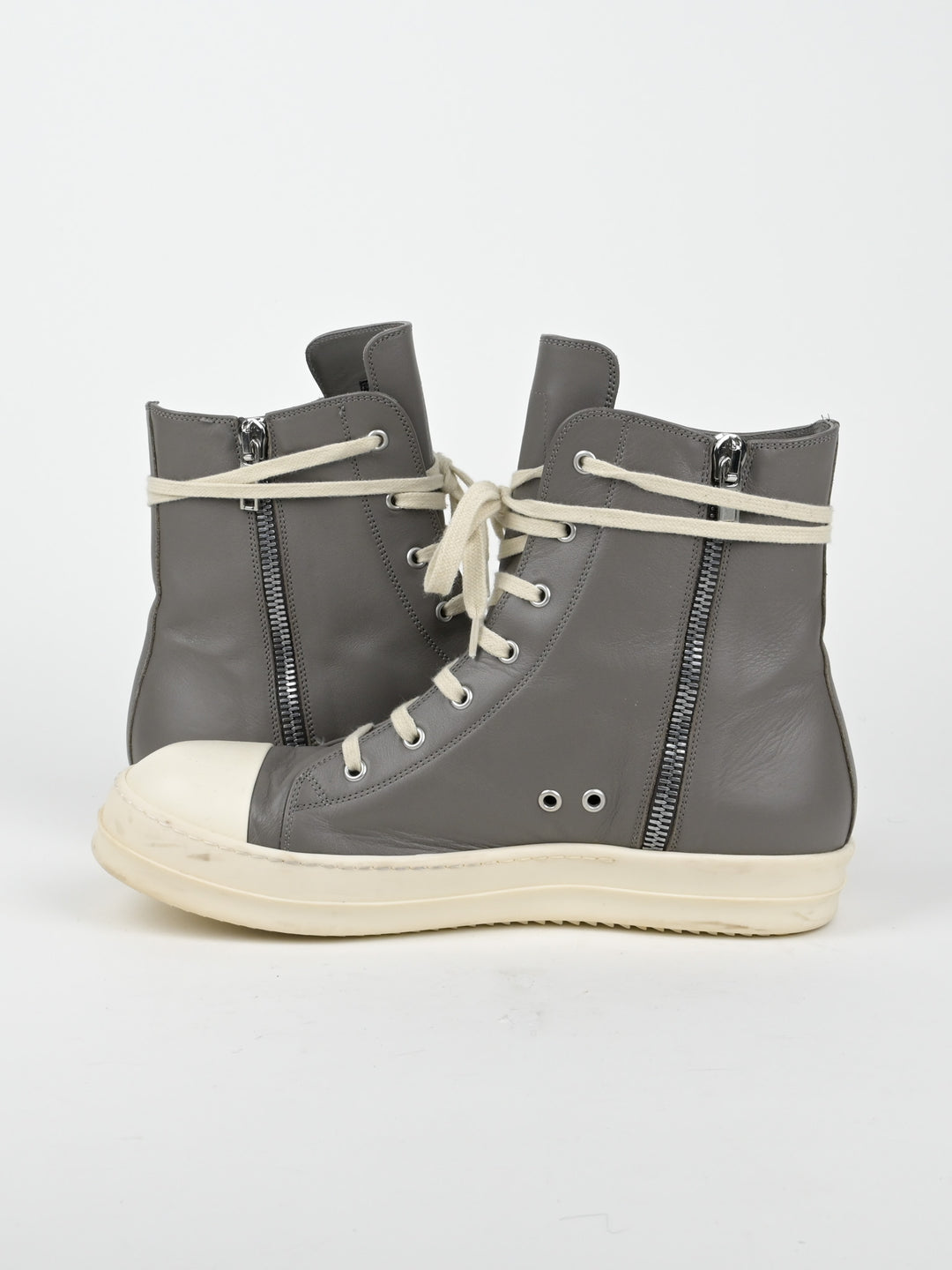 Grey High Top Leather Ramones