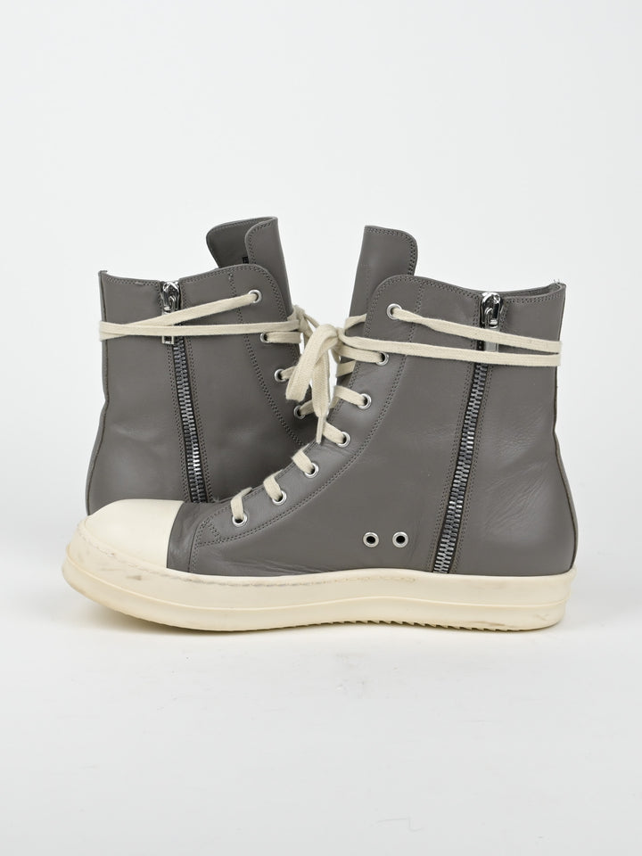 Grey High Top Leather Ramones