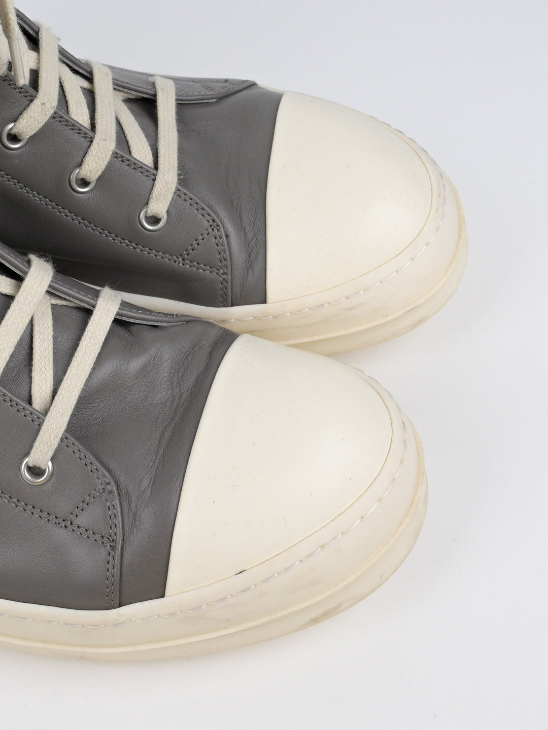 Grey High Top Leather Ramones