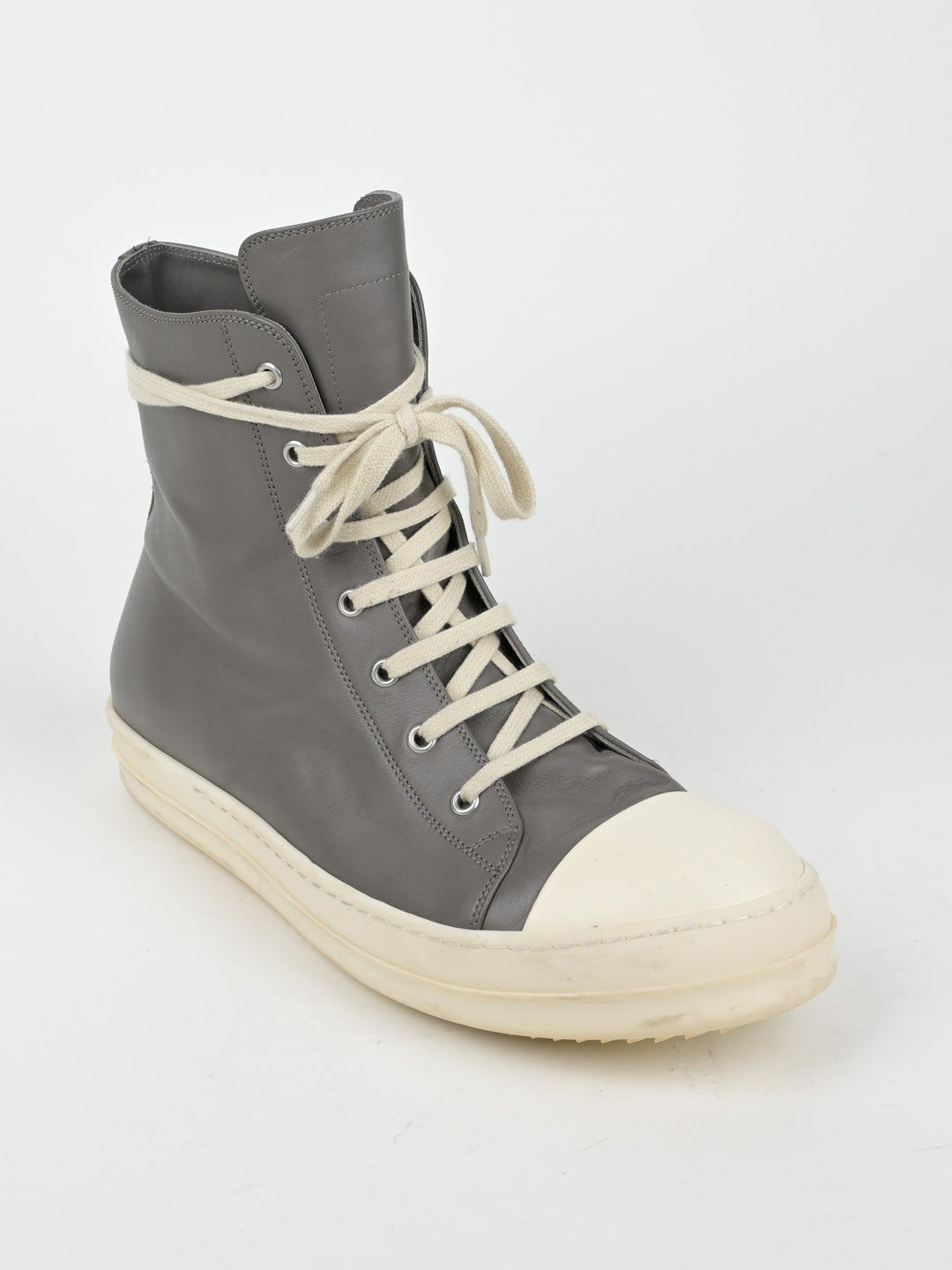 Grey High Top Leather Ramones
