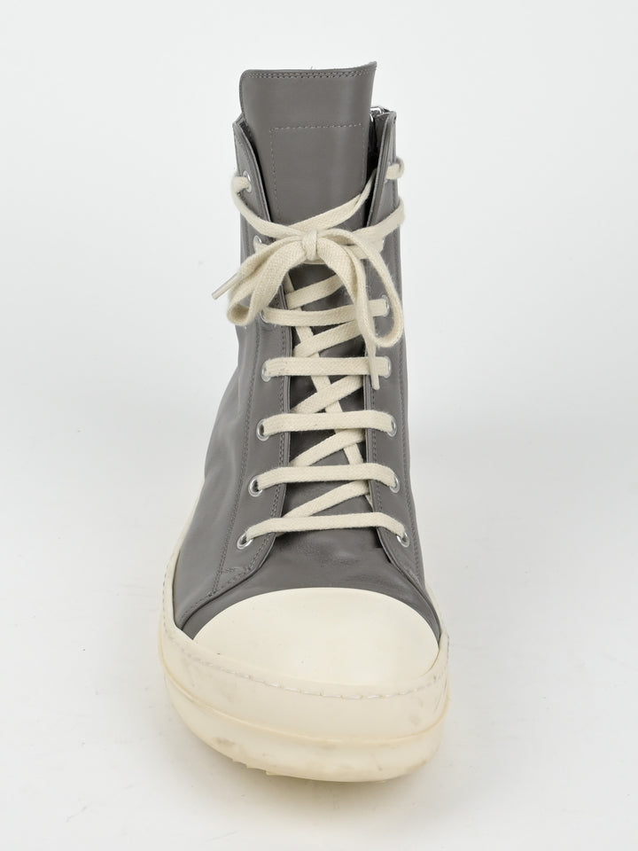Grey High Top Leather Ramones
